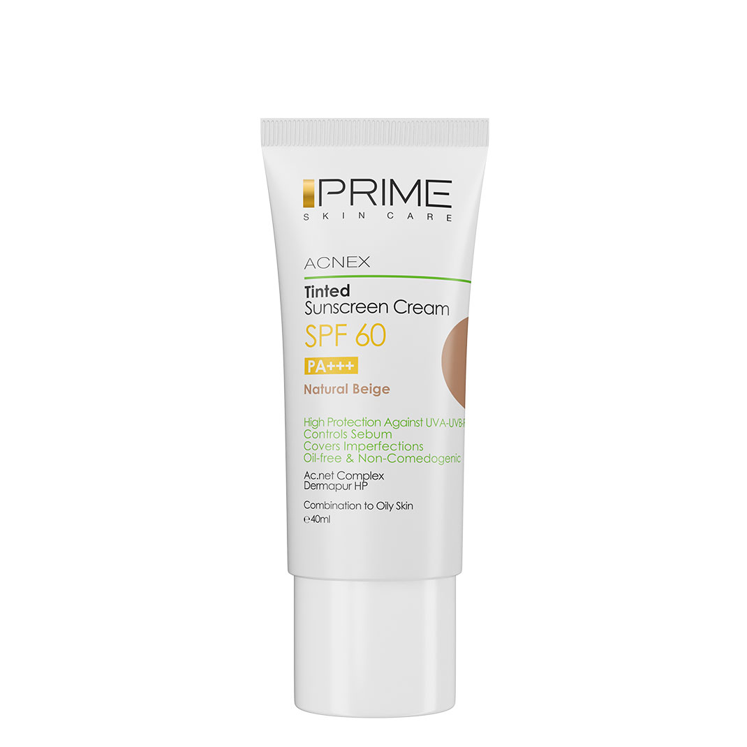 کرم ضد آفتاب رنگی با SPF 60 بژ طبیعی پرایم