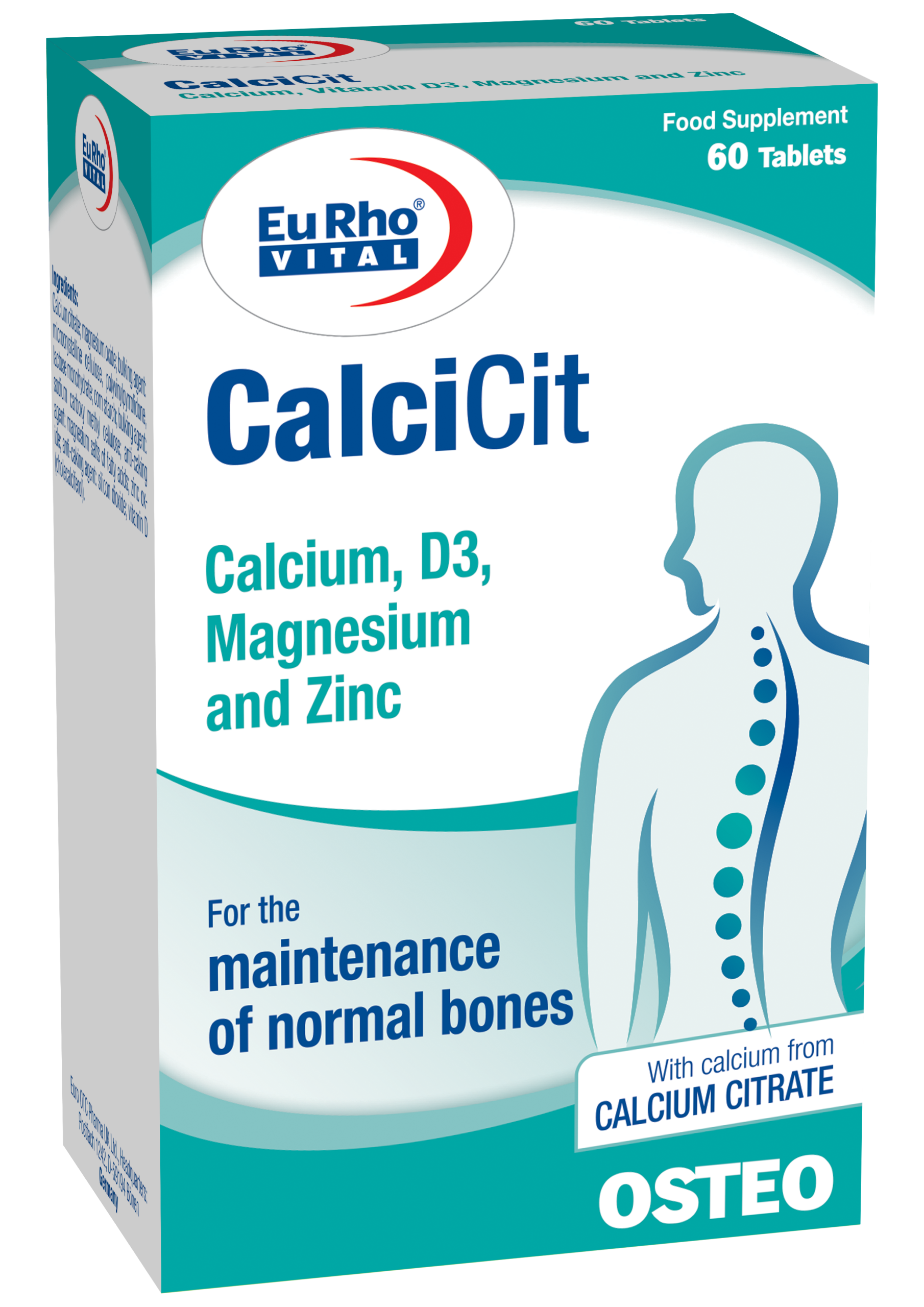 Calcicit قرص کلسی سیت یوروویتال - تصویر 1
