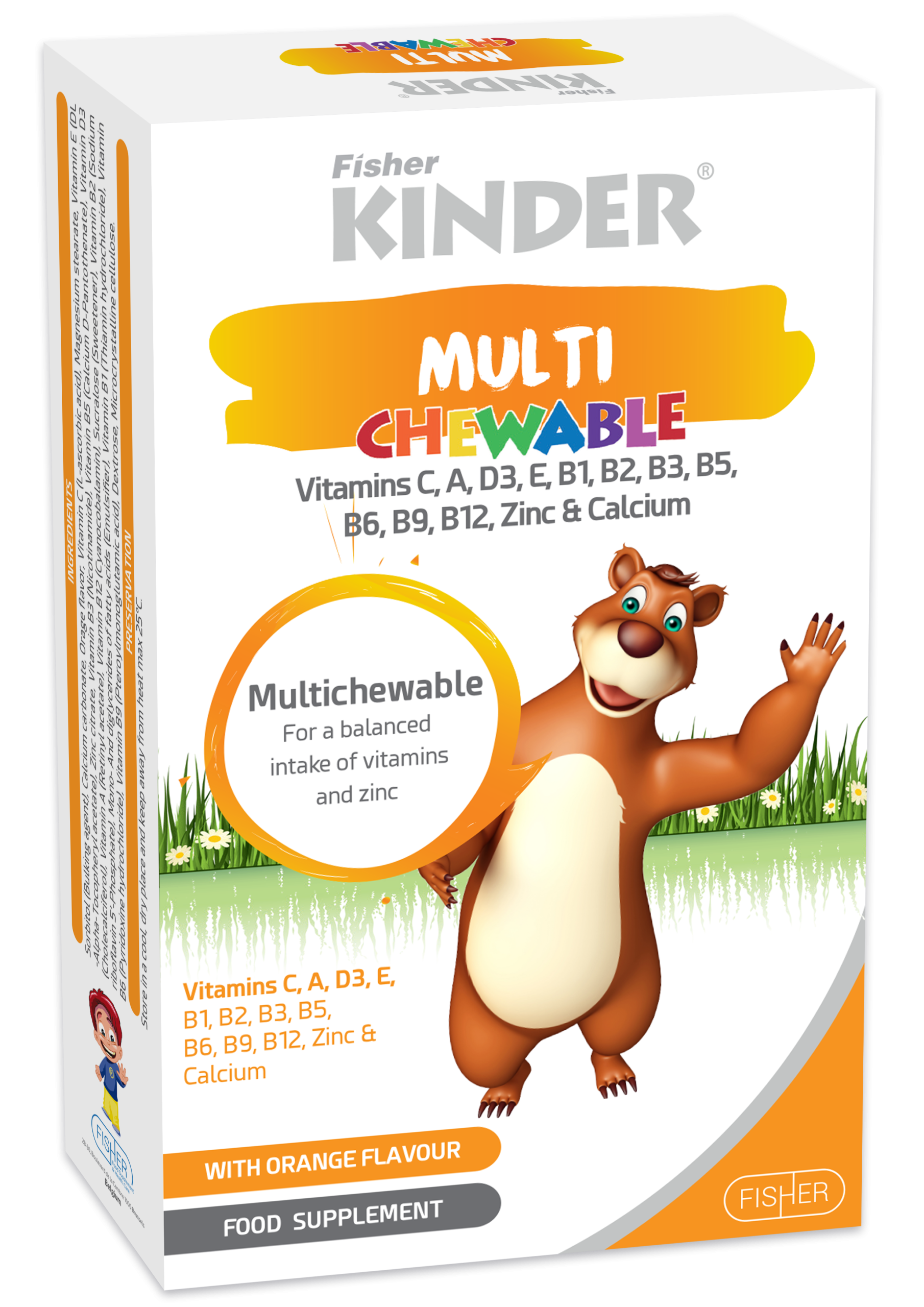 MultiChewable-Kinder-Box-shsdow قرص مولتی جویدنی کیندر - تصویر 1