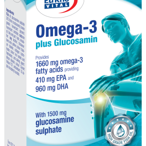کپسول ژلاتینی نرم امگا-3 پلاس گلوکزآمین یوروویتال