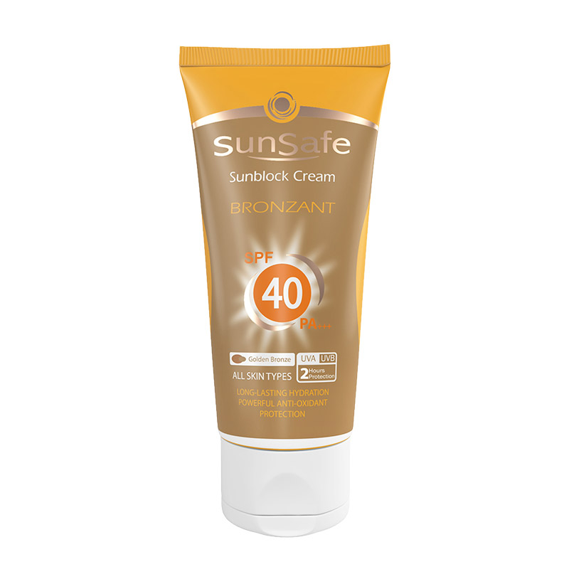 کرم ضد آفتاب برنزه کننده SPF40 سان سیف