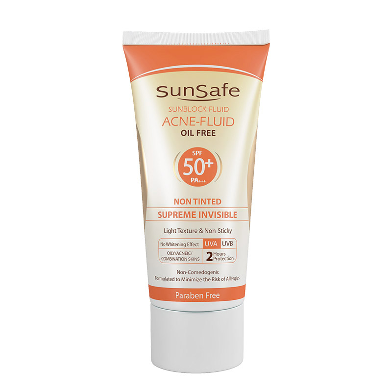 ضد آفتاب فلوئیدی فاقد چربی SPF50 سان سیف
