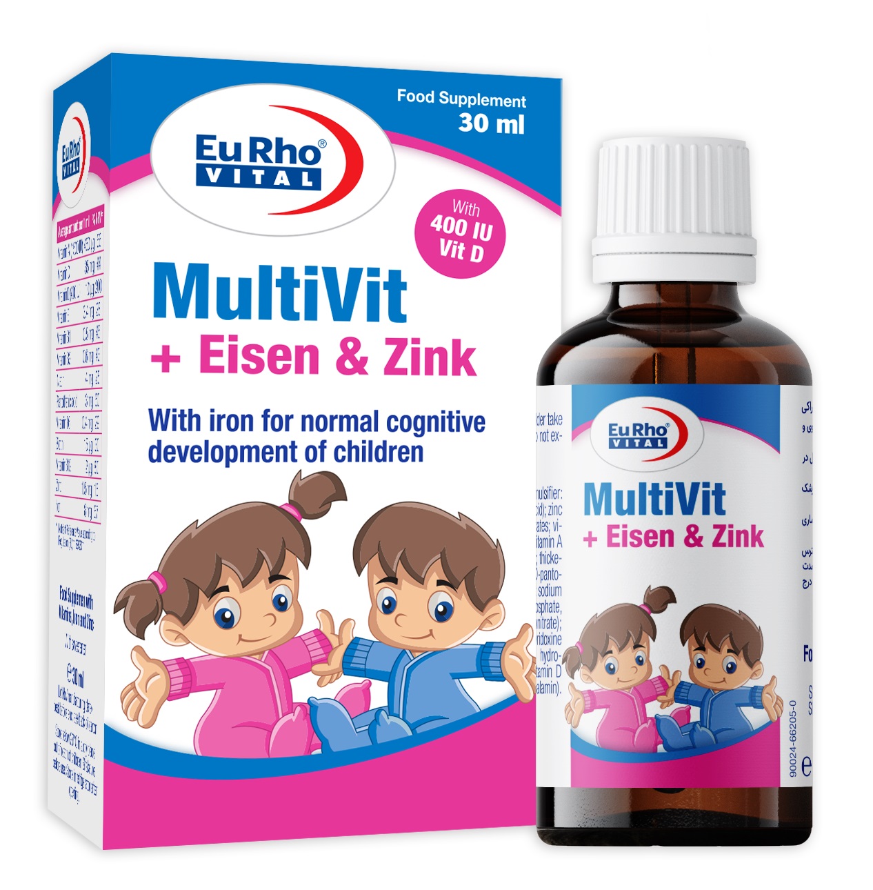 قطره مولتی‌ویت + آیزن و زینک یوروویتال